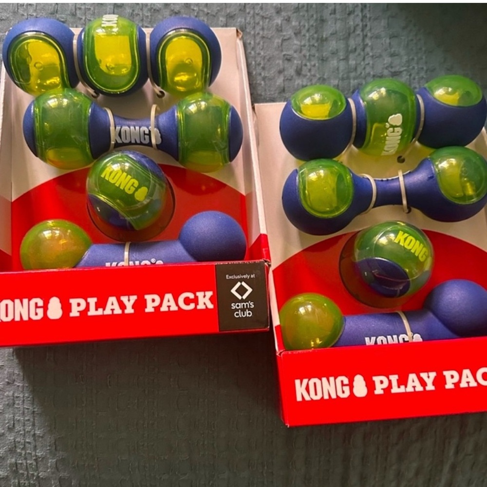 KONG Play Pack Toy Set - Blue and Green